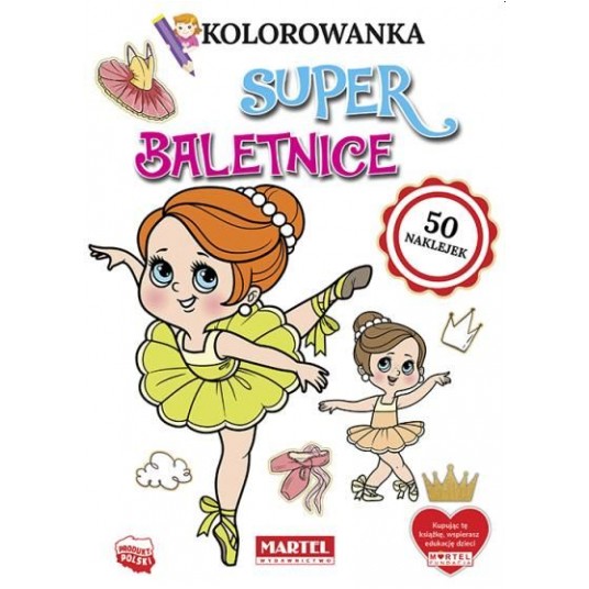 KOLOROWANKA Z NAKLEJKAMI SUPER BALETNICE MARTEL -zdjęcie numer 1