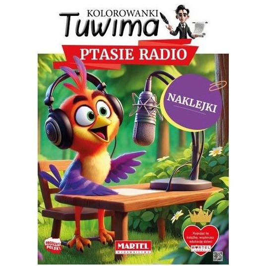 KOLOROWANKA Z NAKLEJKAMI TUWIM PTASIE RADIO MARTEL -zdjęcie numer 1