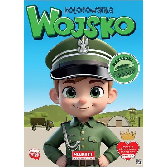 KOLOROWANKA Z NAKLEJKAMI WOJSKO MARTEL -zdjęcie numer 1