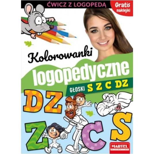 KOLOROWANKI LOGOPEDYCZNE GŁOSKI S Z C DZ MARTEL -zdjęcie numer 1