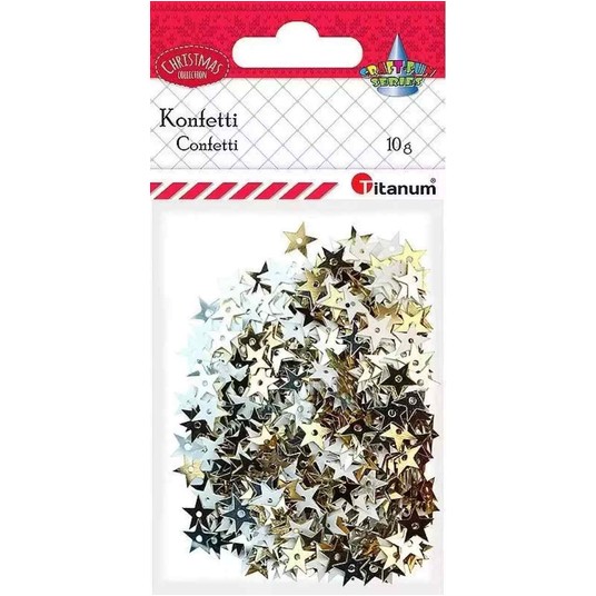 KONFETTI GWIAZDKI 10G ZŁOTE I SREBRNE -zdjęcie numer 1
