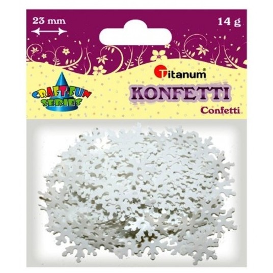 KONFETTI PŁATKI ŚNIEGU 25MM/14G -zdjęcie numer 1