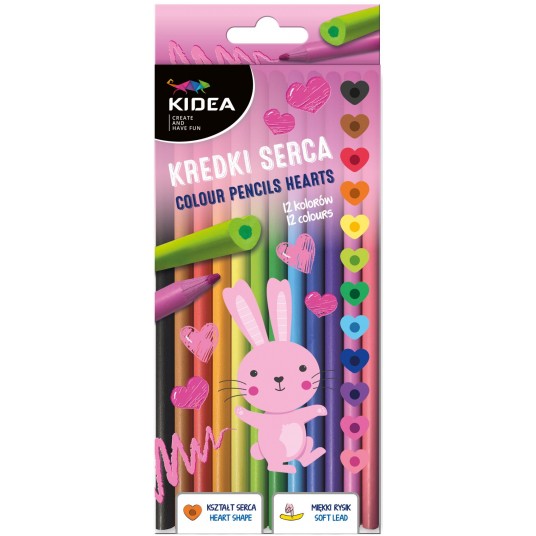 KREDKI 12 KOL SERCA KIDEA -zdjęcie numer 1