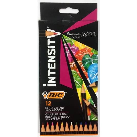 KREDKI OŁÓWKOWE BIC INTENSITY PREMIUM 12KOL -zdjęcie numer 1