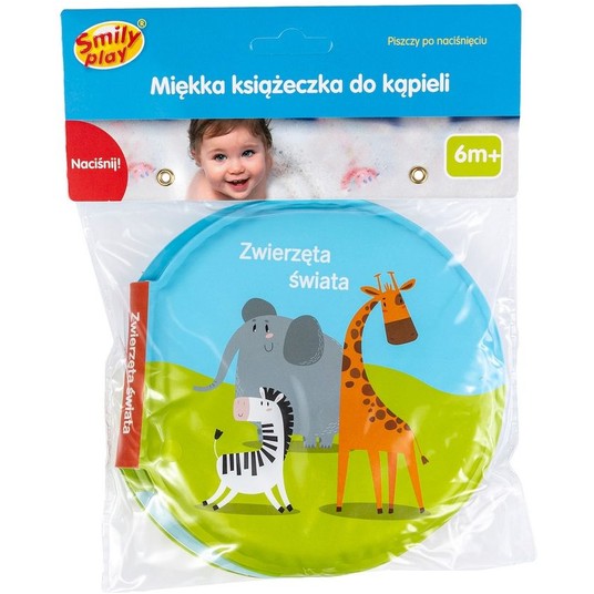 KSIĄŻECZKA DO KĄPIELI ZWIERZĘTA ŚWIATA SMILY PLAY -zdjęcie numer 1