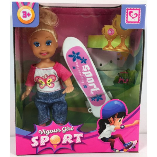 LALKA 11CM NA DESKOROLCE -zdjęcie numer 1