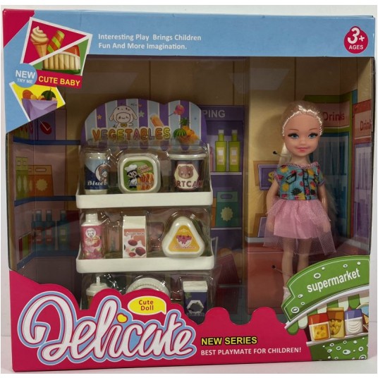 LALKA 12 CM ZESTAW SKLEP -zdjęcie numer 1