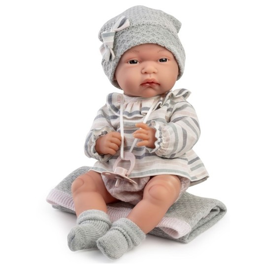 LALKA ANTONIO JUAN 60029 BABY TONETA 33CM + KOCYK -zdjęcie numer 1