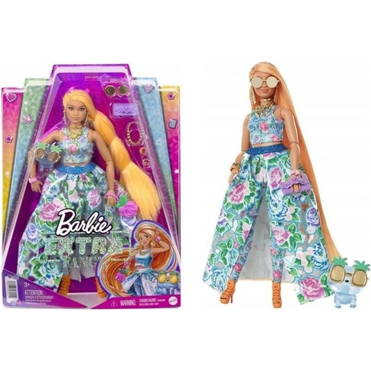 LALKA BARBIE EXTRA FANCY SUKIENKA W KWIATY HHN14 -zdjęcie numer 1