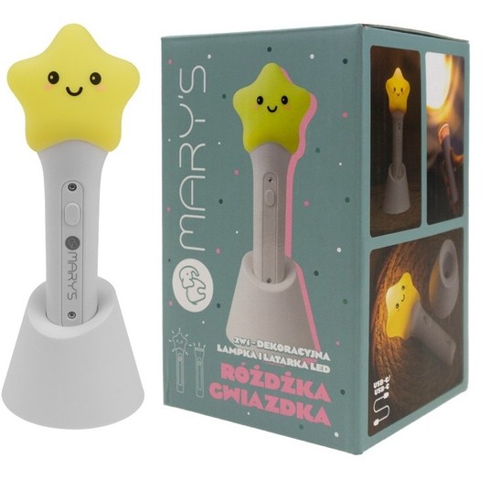 LAMPKA NOCNA I LATARKA MARY'S LED RÓŻDŻKA GWIAZDKA -zdjęcie numer 1