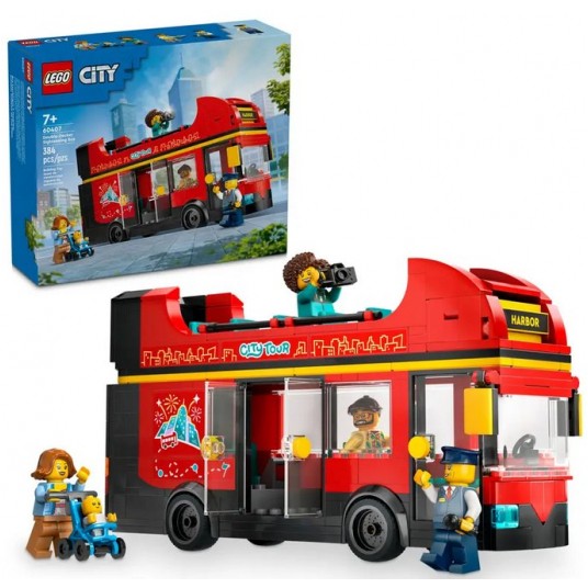 LEGO CITY 60407 AUTOKAR CZERWONY PIĘTROWY -zdjęcie numer 1