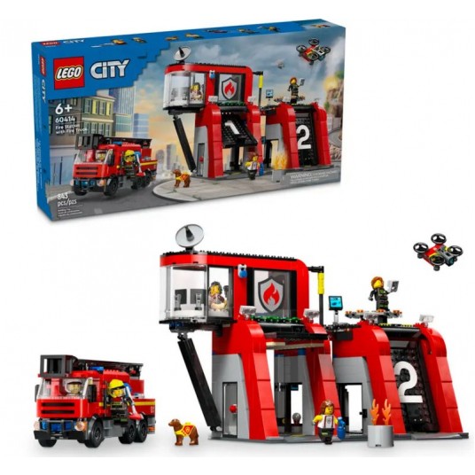 LEGO CITY 60414 REMIZA STRAŻACKA Z WOZEM -zdjęcie numer 1