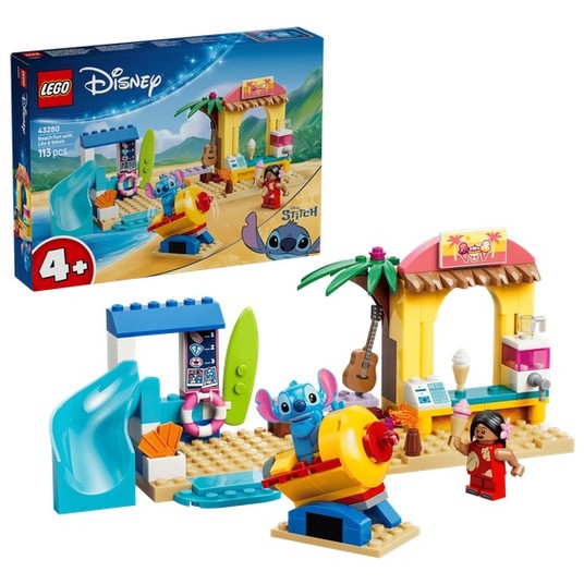 LEGO DISNEY 43280 ZABAWA NA PLAŻY Z LILO I STITCH -zdjęcie numer 1