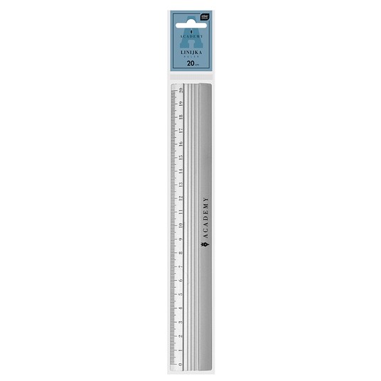 LINIJKA 20 CM ALUMINIOWA INTERDRUK -zdjęcie numer 1