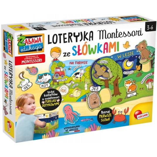 LISCIANI MONTESSORI LOTERYJKA ZE SŁÓWKAMI -zdjęcie numer 1