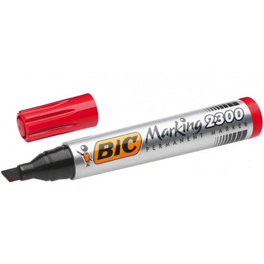 MARKER PERMANENTNY ŚCIĘTY CZERWONY 2300 BIC -zdjęcie numer 1