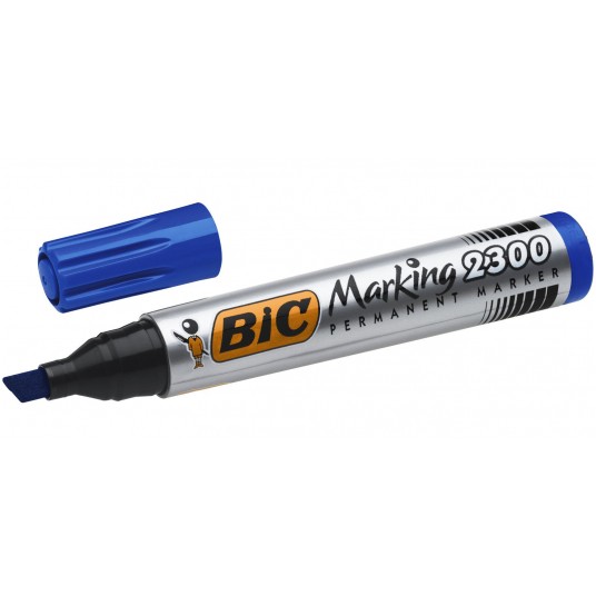 MARKER PERMANENTNY ŚCIĘTY NIEBIESKI 2300 BIC -zdjęcie numer 1