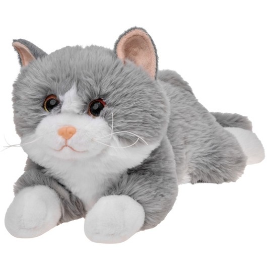 MASKOTKA KOT SZARO-BIAŁY 45 CM - BEPPE -zdjęcie numer 1