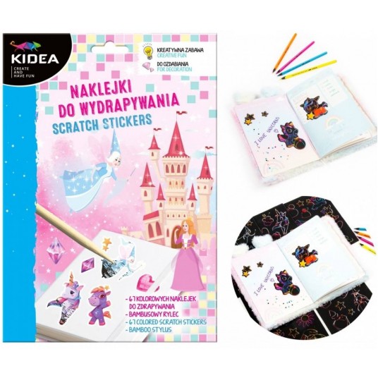 NAKLEJKI DO WYDRAPYWANIA MAGICZNY ŚWIAT KIDEA -zdjęcie numer 1