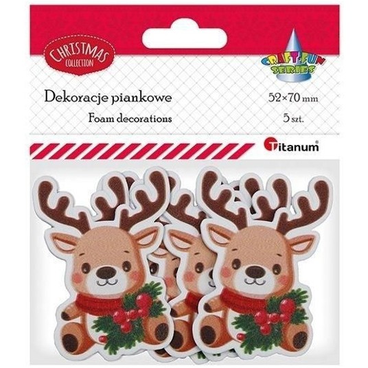 NAKLEJKI PIANKOWE JELONKI 5 SZT. -zdjęcie numer 1
