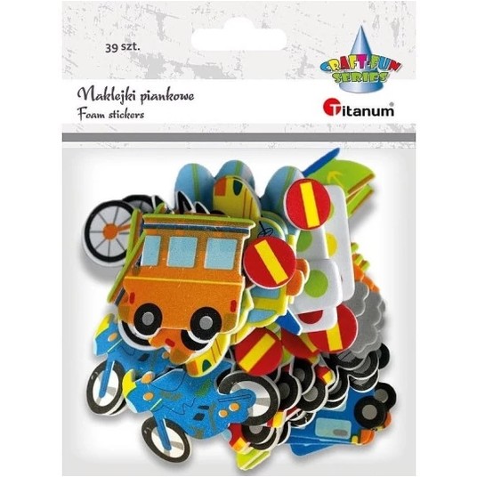 NAKLEJKI PIANKOWE TRANSPORT 39 SZT. -zdjęcie numer 1