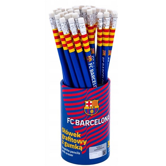 OŁÓWEK TRÓJKĄTNY Z GUMKĄ BARCELONA -zdjęcie numer 1