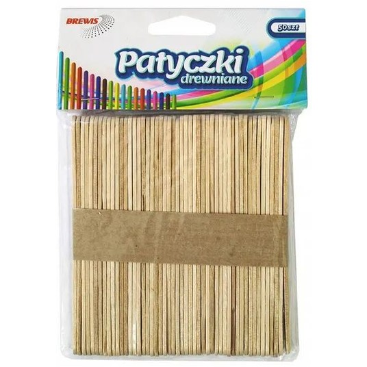 PATYCZKI DREWNIANE NATURALNE 11,4CM -zdjęcie numer 1