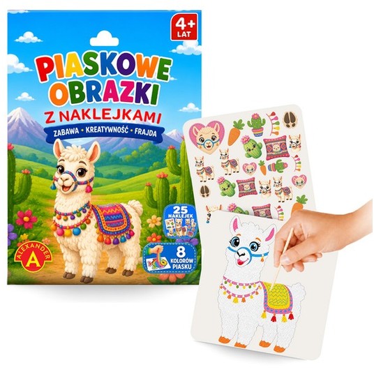 PIASKOWE MALOWANKI Z NAKLEJKAMI - ALPAKA -zdjęcie numer 1
