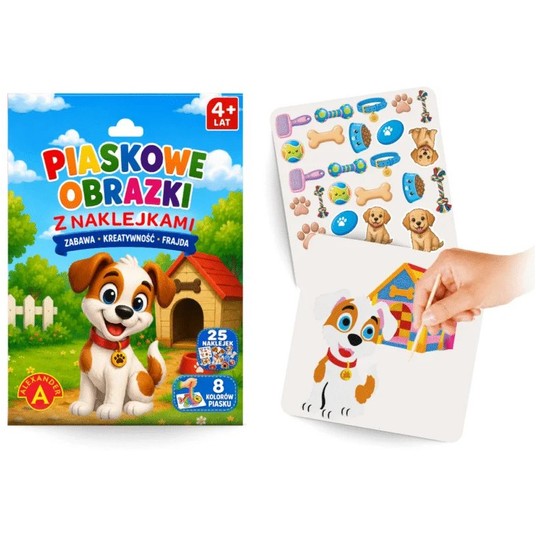 PIASKOWE MALOWANKI Z NAKLEJKAMI - PIESEK -zdjęcie numer 1