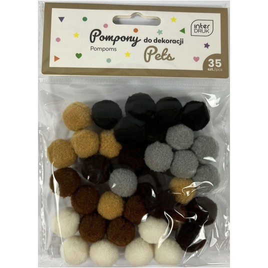 POMPONY DO DEKORACJI 35SZT PETS -zdjęcie numer 1