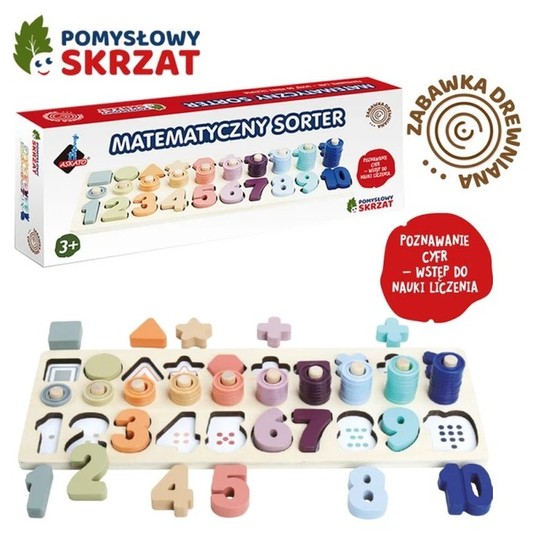 POMYSŁOWY SKRZAT MATEMATYCZNY SORTER - ASKATO -zdjęcie numer 1