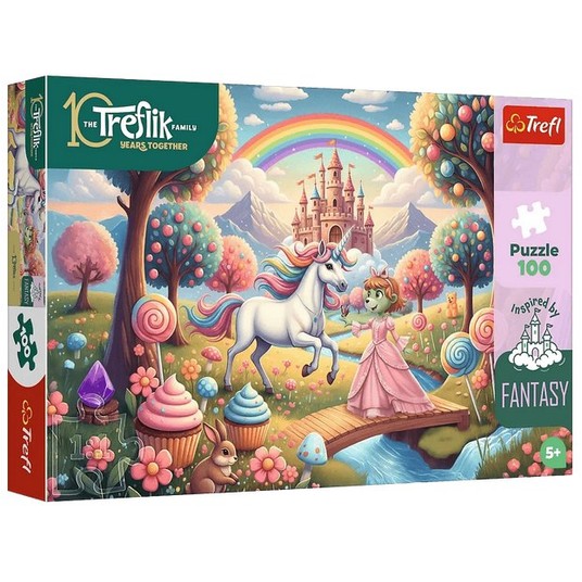 PUZZLE 100 EL TREFL INSPIRED BY FANTASY JEDNOROŻCE -zdjęcie numer 1