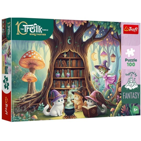 PUZZLE 100 EL TREFL INSPIRED BY FANTASY KOCIAKI -zdjęcie numer 1