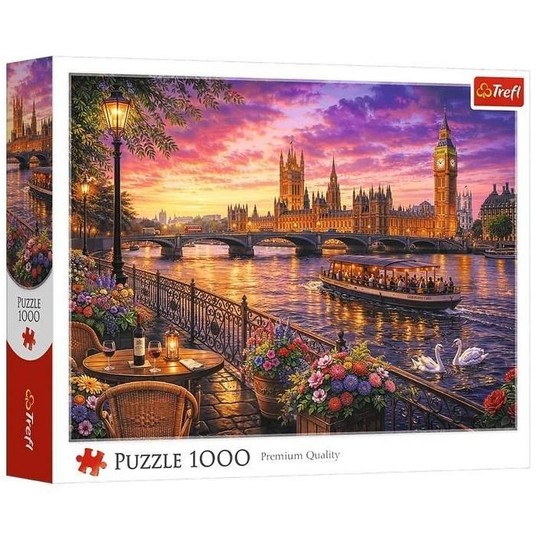 PUZZLE 1000 EL TREFL WIECZÓR NAD TAMIZĄ -zdjęcie numer 1