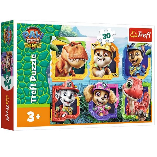 PUZZLE 30 EL TREFL PSI PATROL WYSPA DINOZAURÓW -zdjęcie numer 1