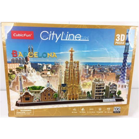 PUZZLE 3D CITY LINE BARCELONA 186 EL -zdjęcie numer 1