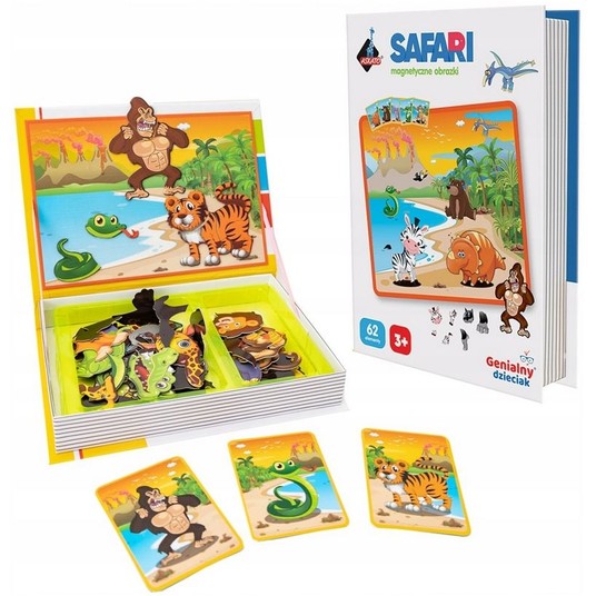 PUZZLE MAGNETYCZNE SAFARI 62 EL. - ASKATO -zdjęcie numer 1