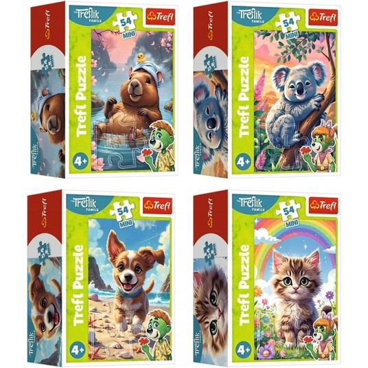 PUZZLE MINI 54 EL TREFL KOLOROWY ŚWIAT PRZYGÓD -zdjęcie numer 1
