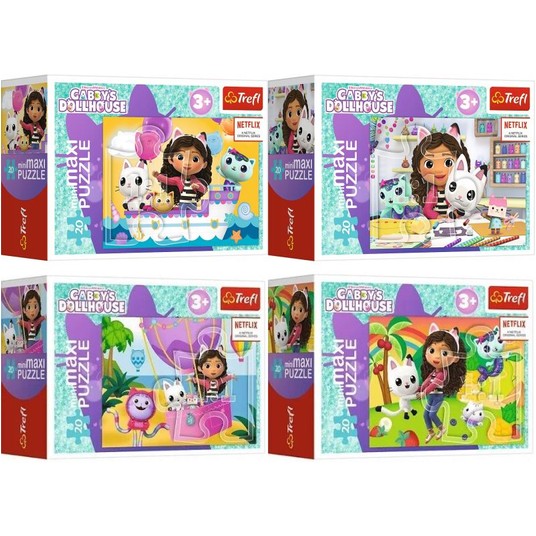 PUZZLE MINI MAXI 20 EL TREFL KOLOROWY DZIEŃ GABBY -zdjęcie numer 1