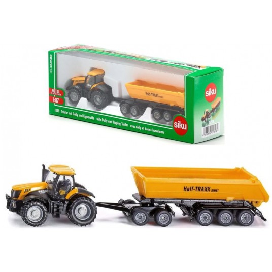 SIKU FARMER 1858 TRAKTOR Z WÓZKIEM I WYWROTKĄ -zdjęcie numer 1