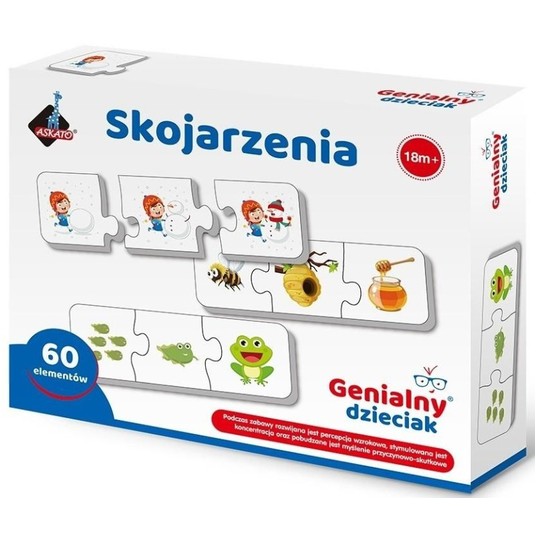 SKOJARZENIA PUZZLE 3 ELEMENTOWE 60 EL. - ASKATO -zdjęcie numer 1