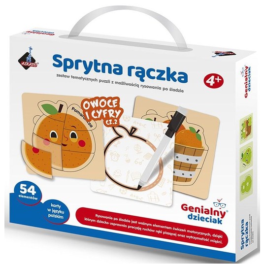 SPRYTNA RĄCZKA OWOCE I CYFRY 54 EL. - ASKATO -zdjęcie numer 1