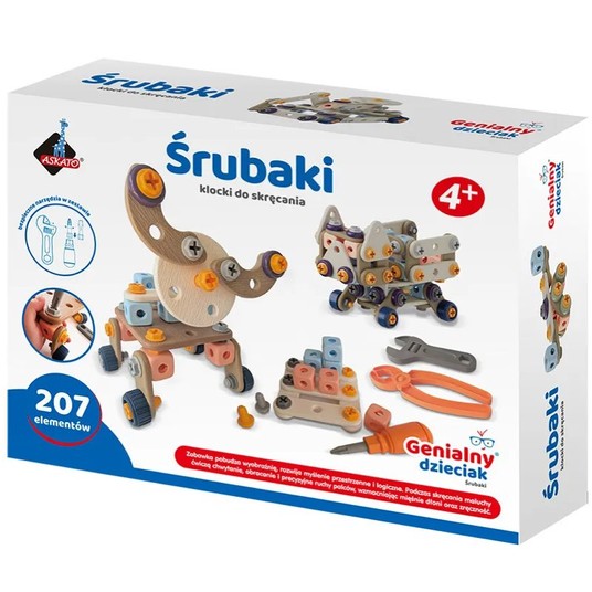 ŚRUBAKI KLOCKI 207 EL. - ASKATO -zdjęcie numer 1