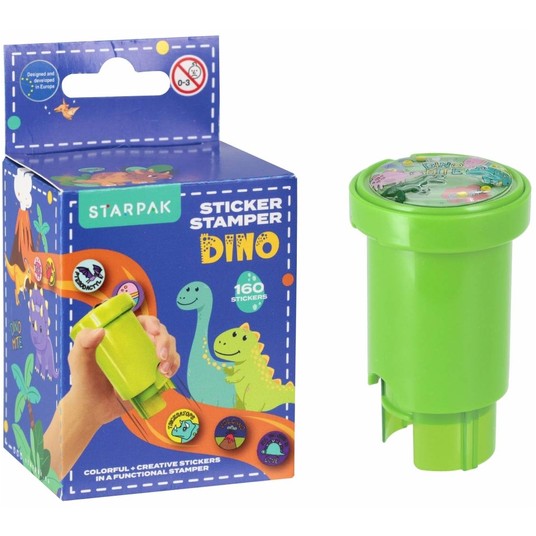 STEMPELEK Z NAKLEJKAMI DINO 160 NAKLEJEK -zdjęcie numer 1
