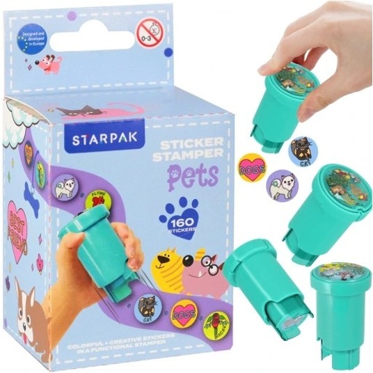 STEMPELEK Z NAKLEJKAMI PETS 160 NAKLEJEK -zdjęcie numer 1