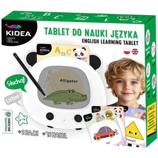 TABLET DO NAUKI JĘZYKA ANGIELSKIEGO BIAŁY KIDEA -zdjęcie numer 1