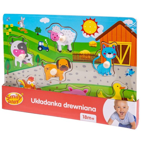 UKŁADANKA DREWNIANA FARMA UCHWYTY -zdjęcie numer 1