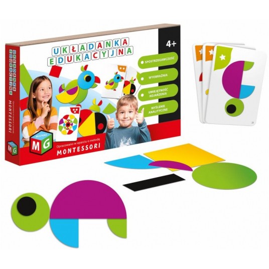 UKŁADANKA EDUKACYJNA MONTESSORI - PAPUGA -zdjęcie numer 1