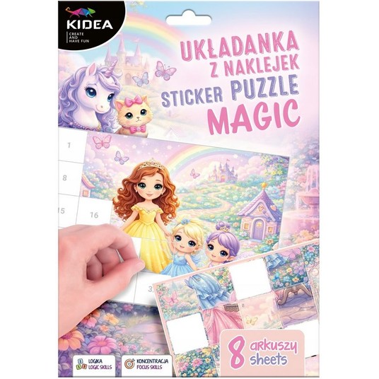 UKŁADANKA Z NAKLEJEK MAGIC KIDEA -zdjęcie numer 1