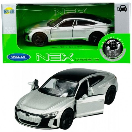 WELLY NEX 1:34-39 AUDI RS E-TRON GT SREBRNY -zdjęcie numer 1